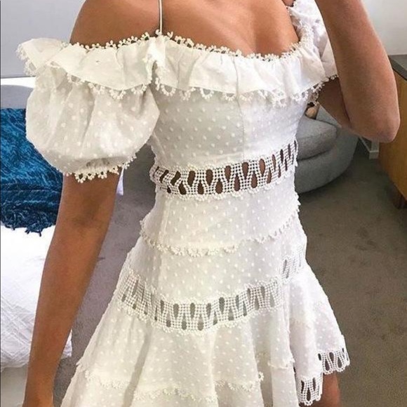 zimmermann off the shoulder dress